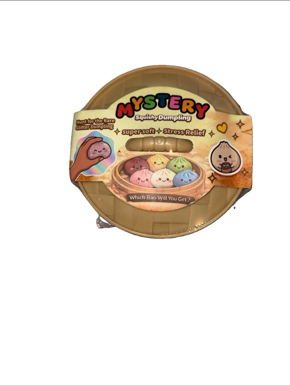 Mystery Squishy Dumpling Toy Beige Ages 3+- SEALED